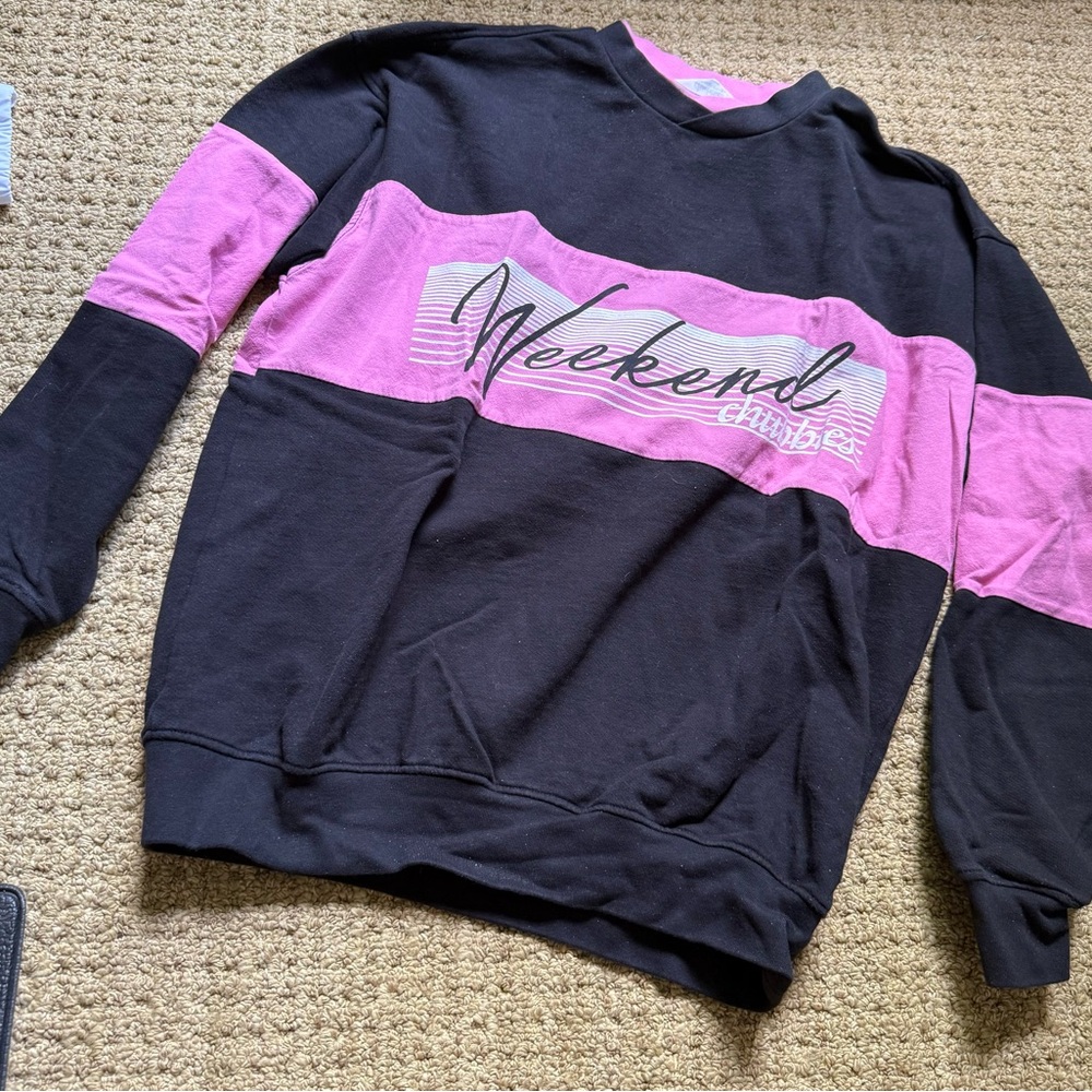 Chubbies Black and Pink Weekend Sweatshirt